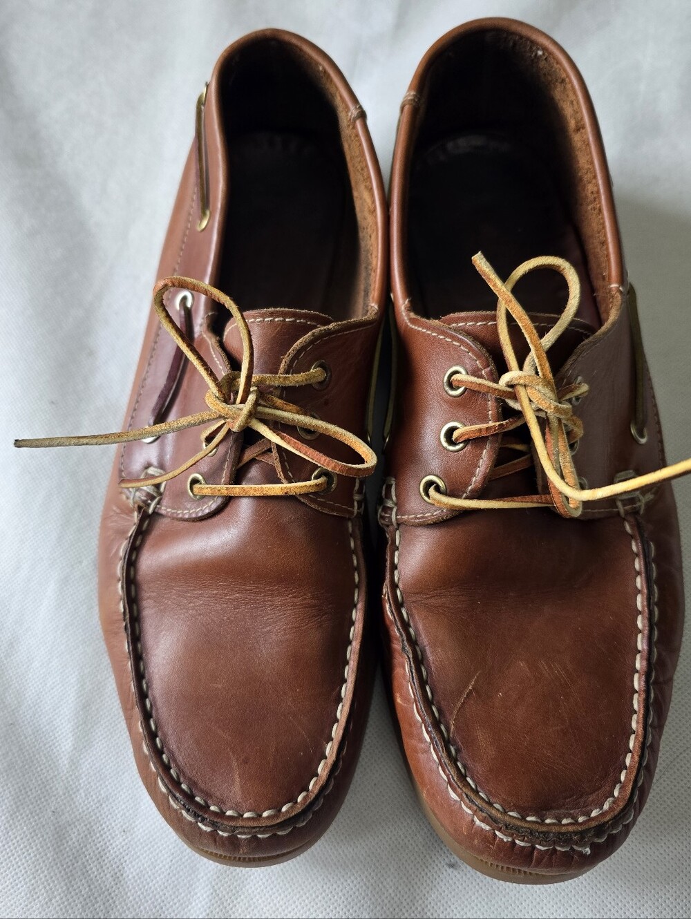 Seaboat Italy Men's Brown Leather Boat Shoes Size 13